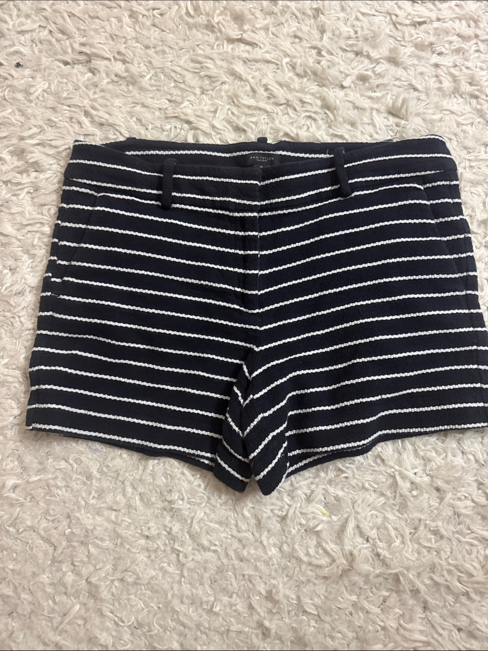 Ann Taylor Striped Navy and White Women’s Shorts
